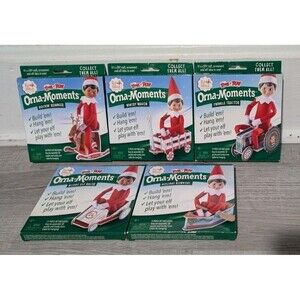 Lot of Elf on the Shelf Elves at Play Orna-Moments DIY Christmas Craft Vehicle